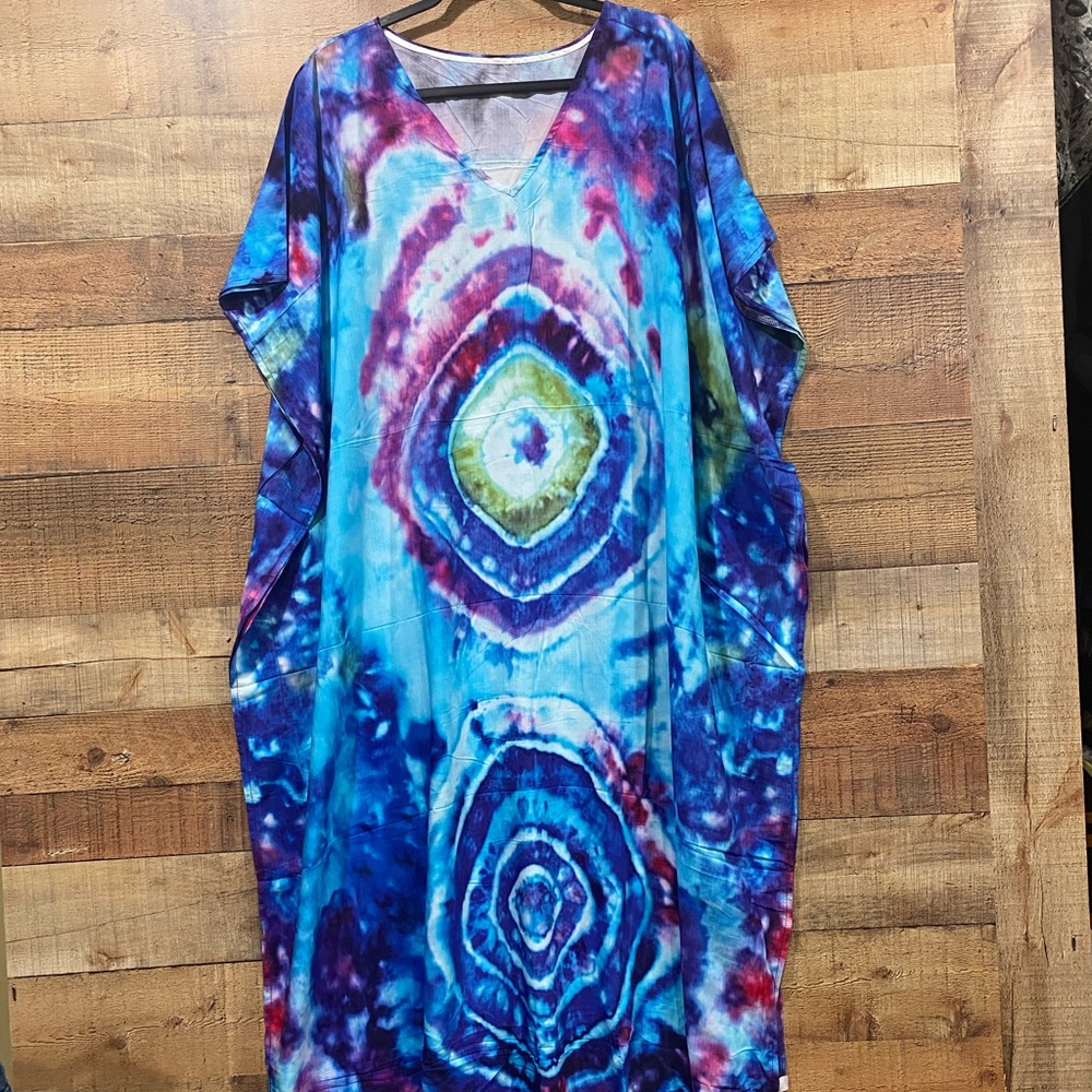 Kaftan- Tie Dyed New Mumu Maxi Dress One Size